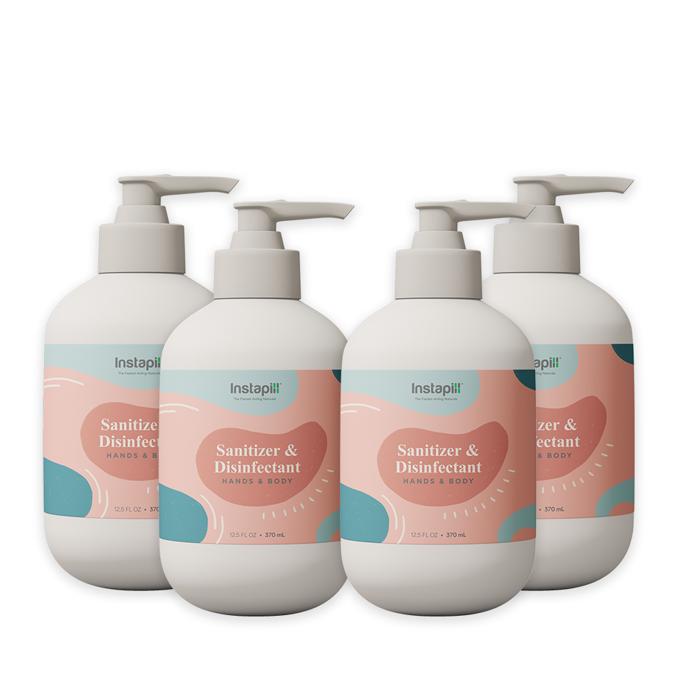 Instapill Sanitizer & Disinfectant. 4 Pack.